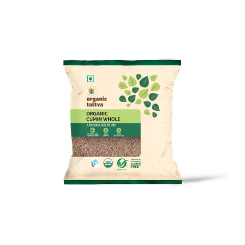 Organic Tattva, Cumin (Jeera) Whole/Sabut Seeds-400 G | 100% Vegan, Gluten Free and NO Additives | Fresh, Clean, and sorted - Pack of 4