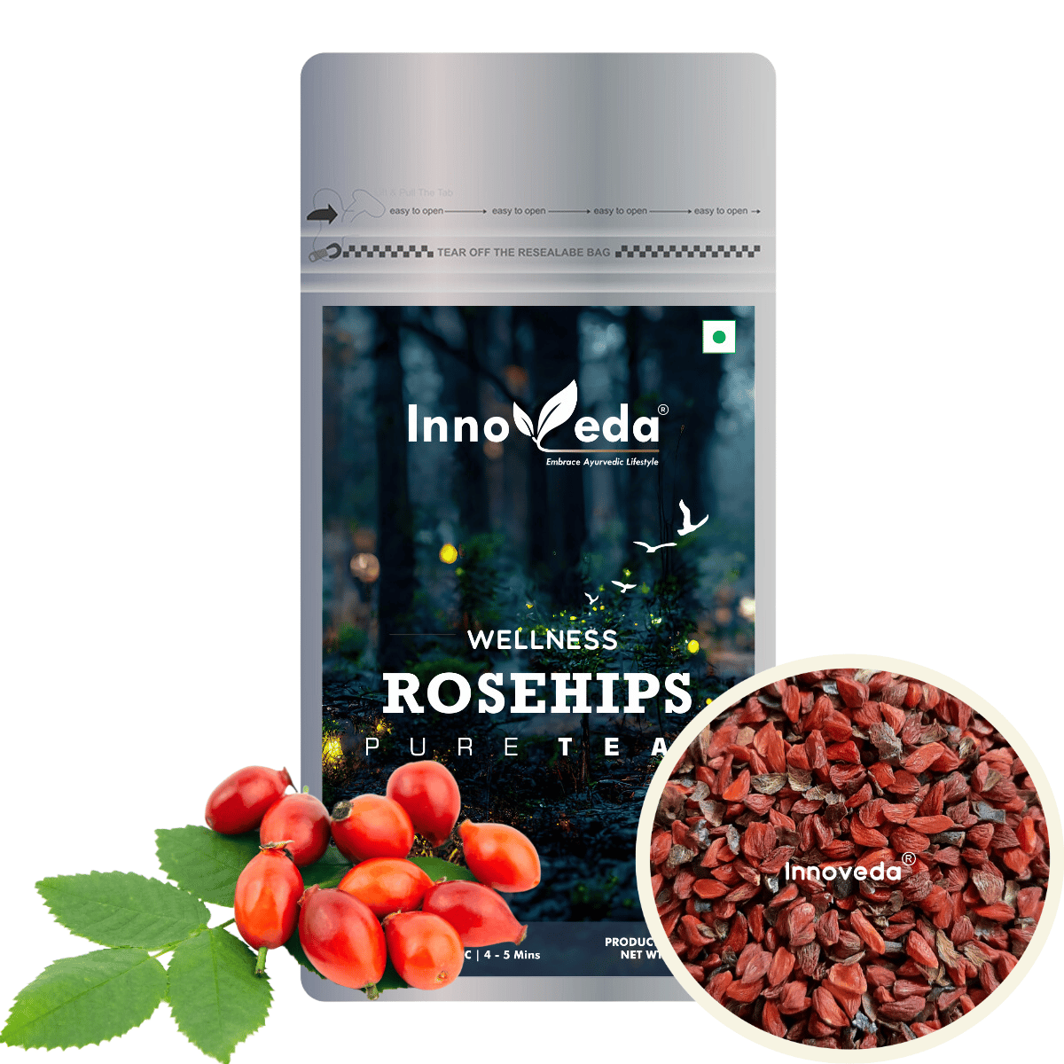 Innoveda Rose Hip Tea (50 gms, 40-50 Tea Cups)