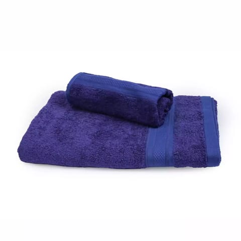 DVAAR - THE KARIRA COLLECTION - BAMBOO COTTON BATH TOWELS AND HAND TOWELS ECO-FRIENDLY 600 GSM FESTIVE BLUE