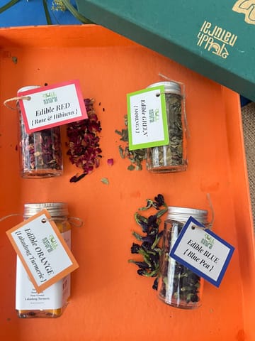 Shuddh Natural Edible Wholistic Colour | Ayurvedic Thandai Powder | Ubtan Based Herbal Gulal | Holi Gift Hamper | Set of 10