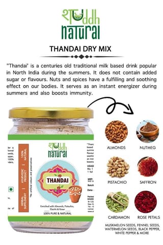 Shuddh Natural Edible Wholistic | Ayurvedic Thandai Powder | Healthy Colour | Holi Gift Hamper | Set of 6