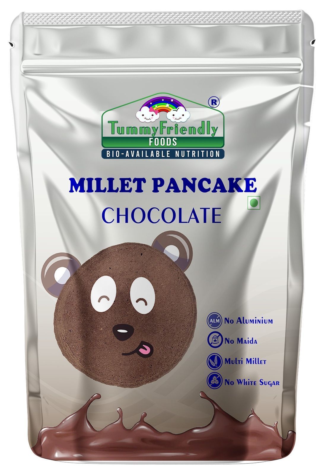 TummyFriendly Foods Aluminium-Free Millet Pancake Mix - Chocolate - (800 gms)