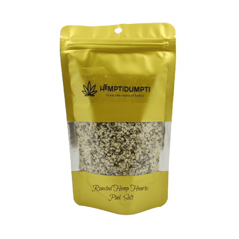 Hemptidumpti Roasted Hemp hearts Pink Salt flavoured (hulled hemp seeds) | 100% Organic | Omega-3,6,9 | 10 gms Protein per Serving | Hemp Seeds for Eating (400 gms)