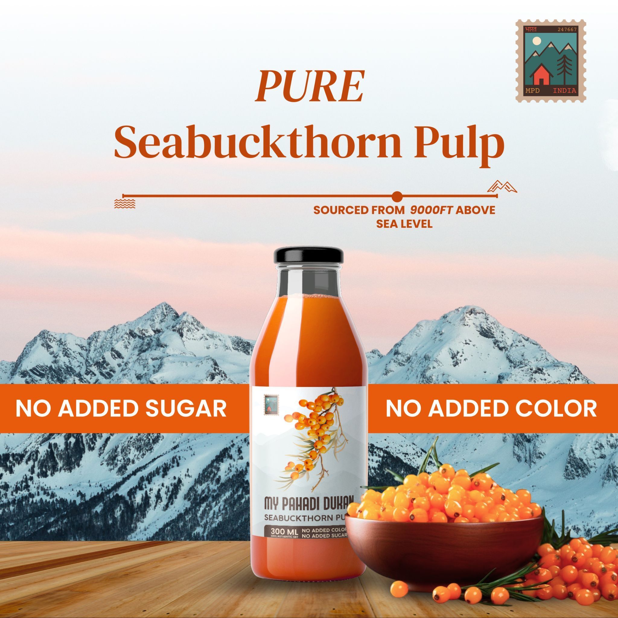 My Pahadi Dukan Sea Buckthorn Pulp Juice 300ml