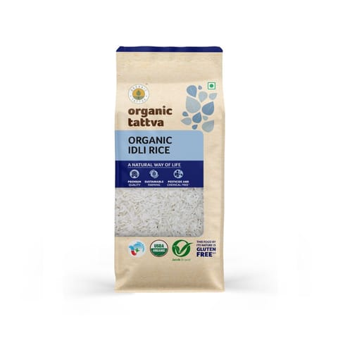 Organic Tattva, Organic Idli Rice, 5 KG | All Natural, Enriched with Dietary Fibers & Nutrients (Pack of 5)