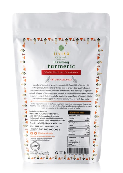 Jivika Naturals Lakadong Turmeric (100 gms)