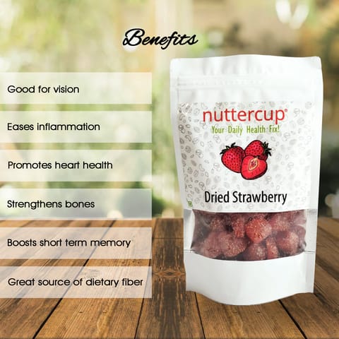 Nuttercup Dried Strawberry (200 gms)