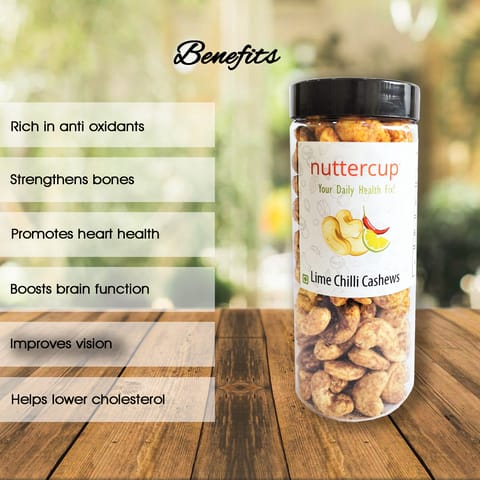 Nuttercup Lime Chilly Cashews (250 gms)