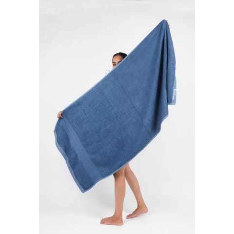 Doctor Towels Bamboo Terry Bath Towel 75 x 150 cm - Mineral Blue