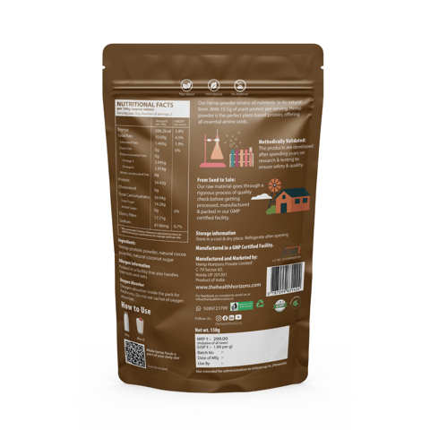 Health Horizons Hemp Chocolate Protein Powder (150 gms)