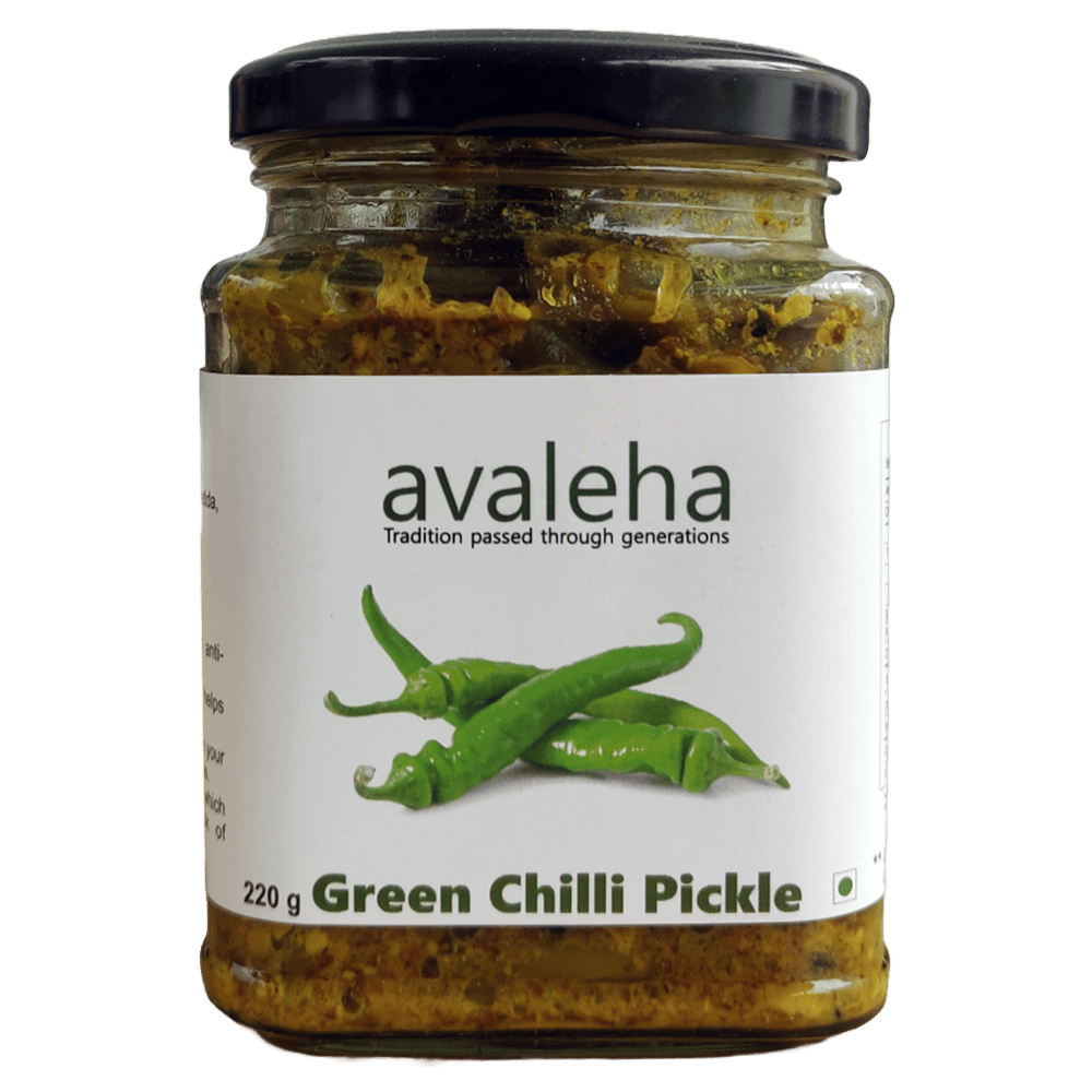 Avadata Organics Avaleha Green Chilli Pickle 220 g