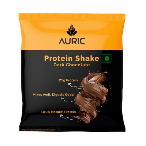 Auric Vegan Protein Powder for Men & Women | Meal Replacement Shake for Muscle Support (Protein Combo) | Helps In Weight Management | 8 Sachet | 21 gms Plant Protein & 6 gms BCAA in every sachet