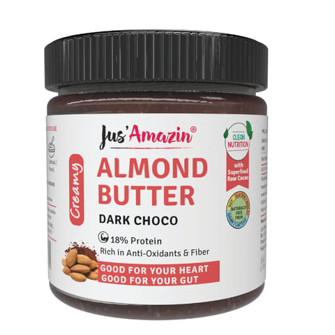 Jus Amazin Creamy Almond Butter Dark Choco 200g