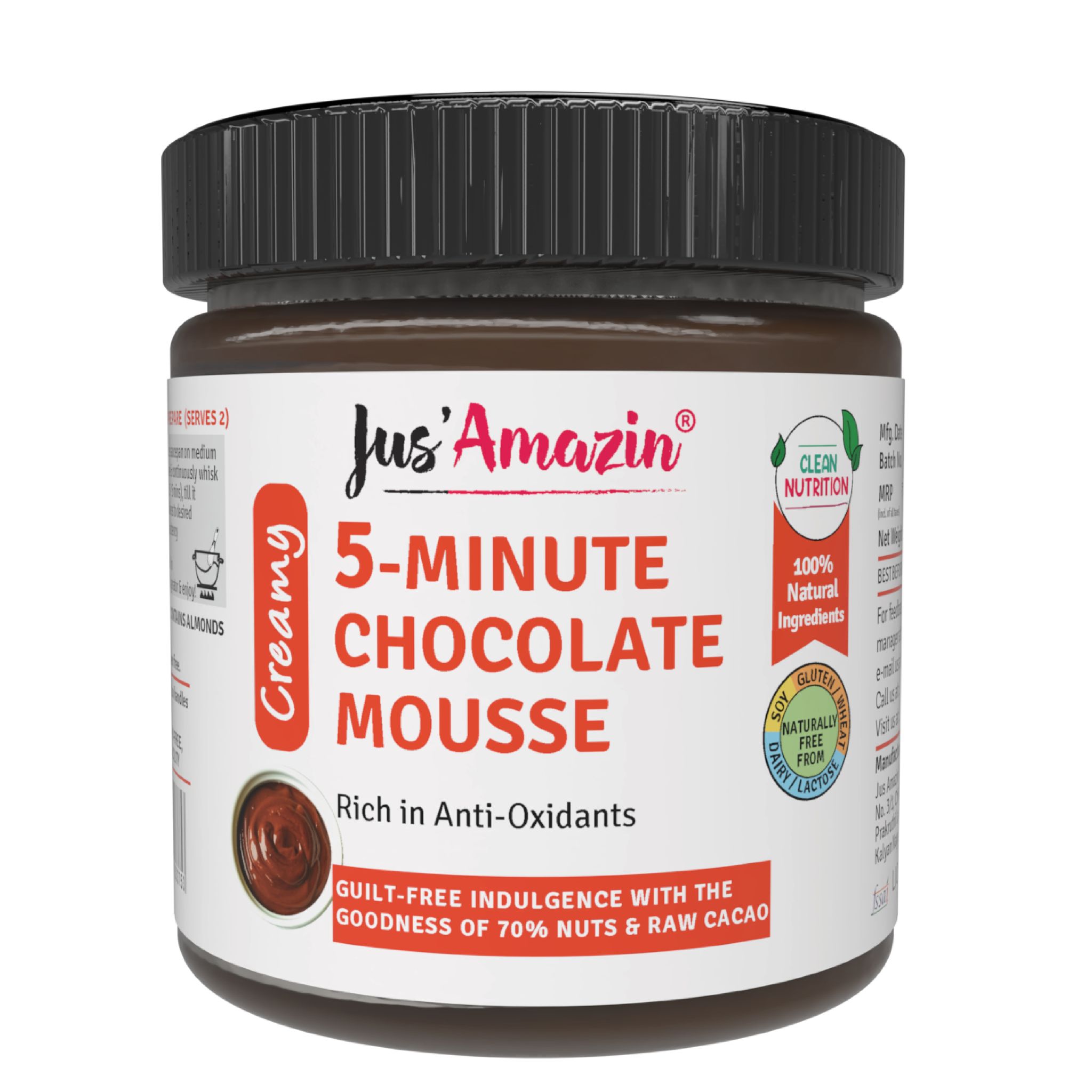 Jus Amazin 5 Minute Chocolate Mousse 200g