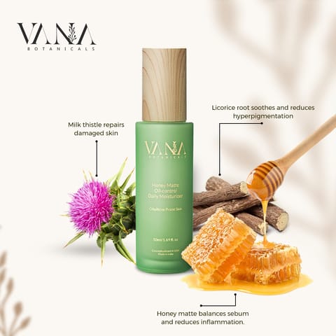 Vana Botanicals Honey Matte Oil-control Daily Moisturizer (50 gms)