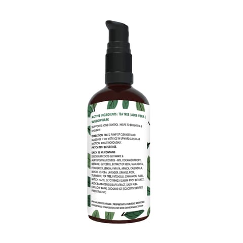 Orive Organics Face Wash - Radiance Ritual (Tea Tree & Aloe Vera) (100 ml)