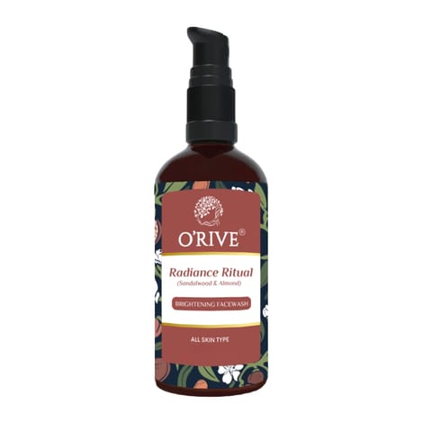 Orive Organics Radiance Ritual Sandalwood and  Almond Facial Cleanser 50 ml