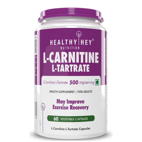 HealthyHey Nutrition L Carnitine and L Tartrate LCLT 60 Vegetable Capsules