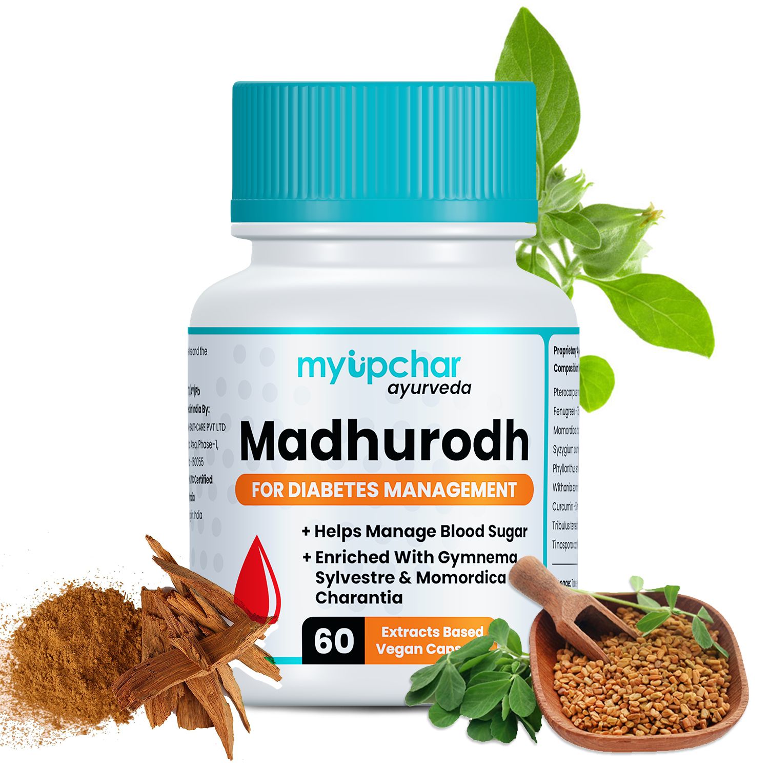 myUpchar Ayurveda Madhurodh | Glucose & Blood Sugar Management (60 veg capsules)