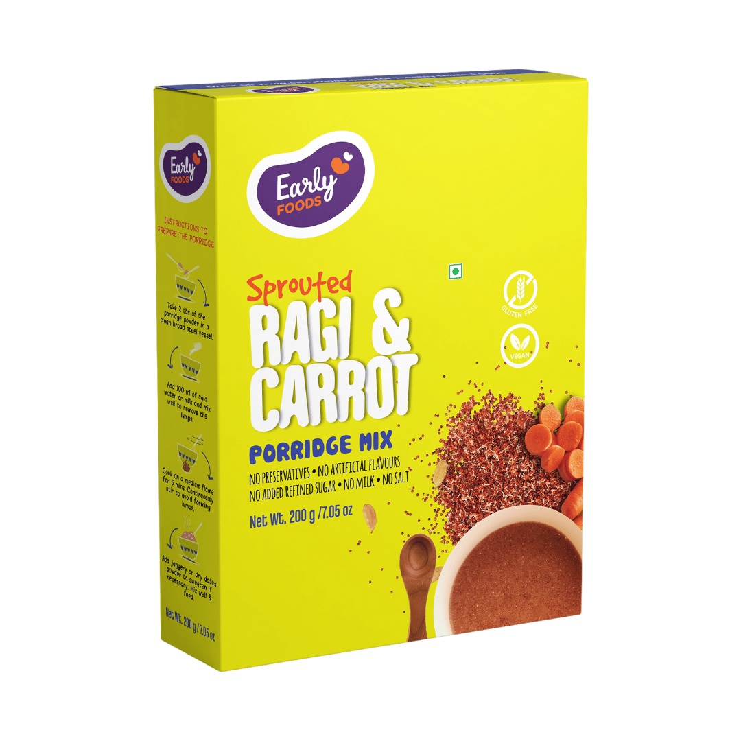 Early Foods Sprouted Ragi and Carrot Porridge Mix (200 gms)