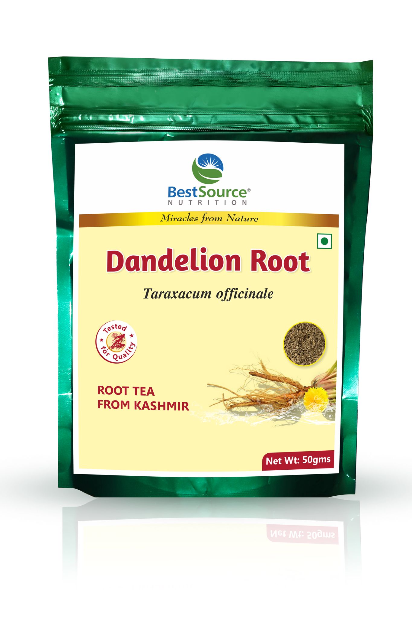 BestSource Nutrition Dandelion Root Tea from Kashmir, Supports Liver Health, Antioxidant Herbal Tea, Pack of 50 gms (25 cups)