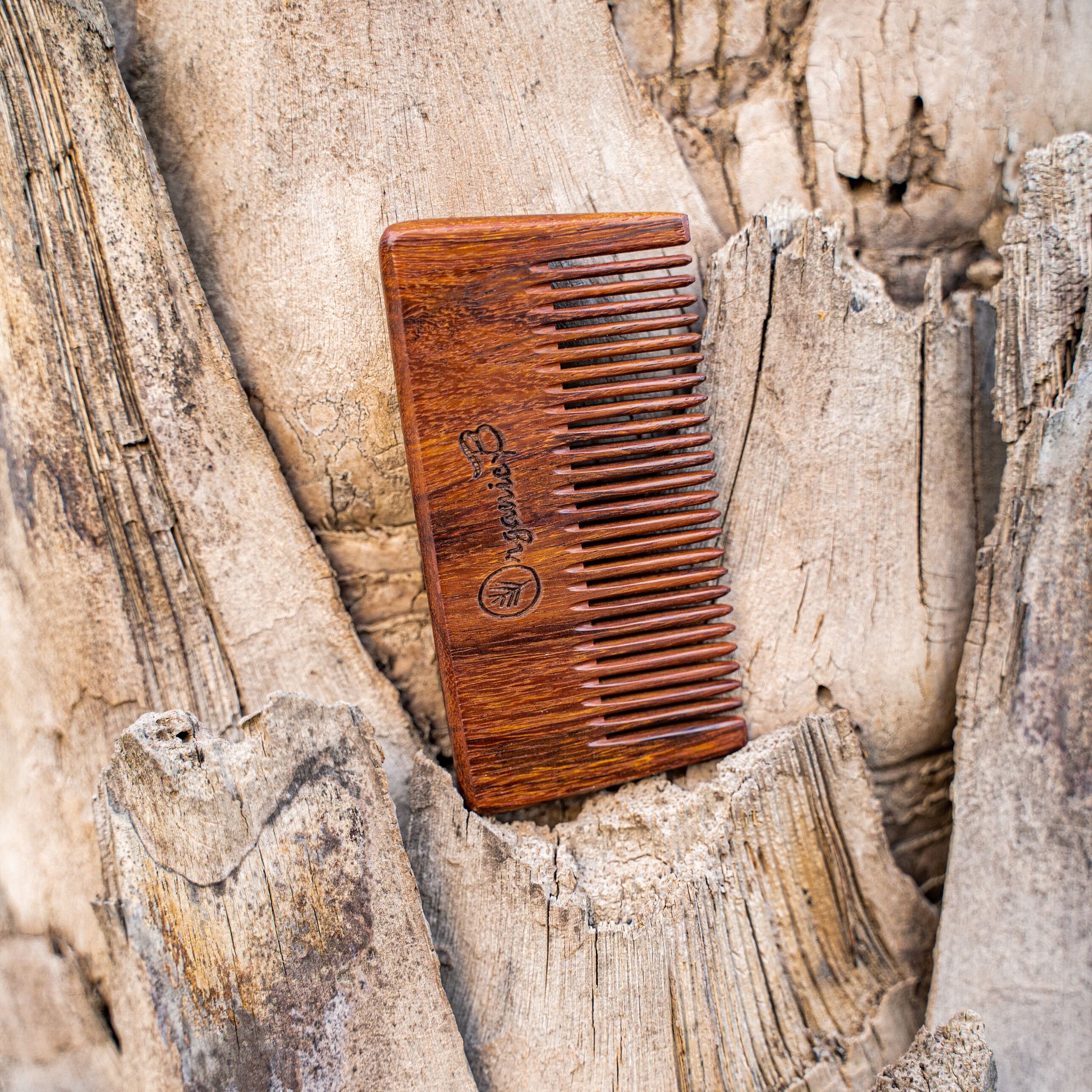 Organic B Fragrant & Pure Indian Rosewood Beard Buddy Comb | Pocket Size, Men