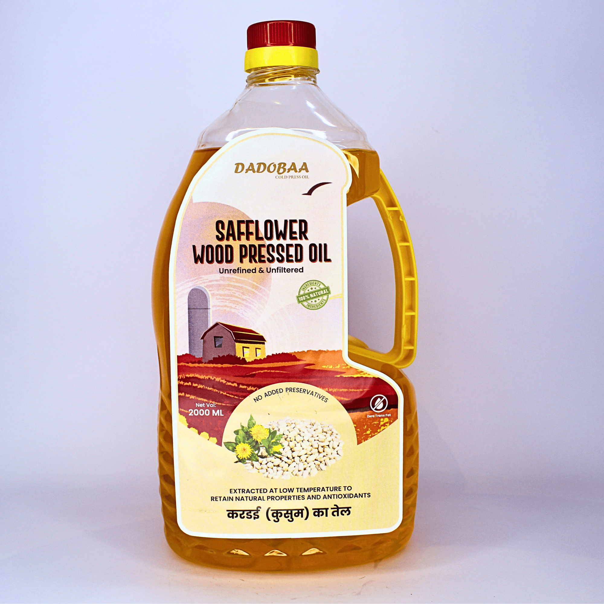 Dadobaa Safflower Wood Pressed Oil (2 litres)