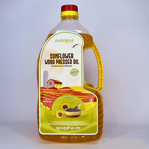 Dadobaa Sunflower Wood Pressed Oil (2 litres)