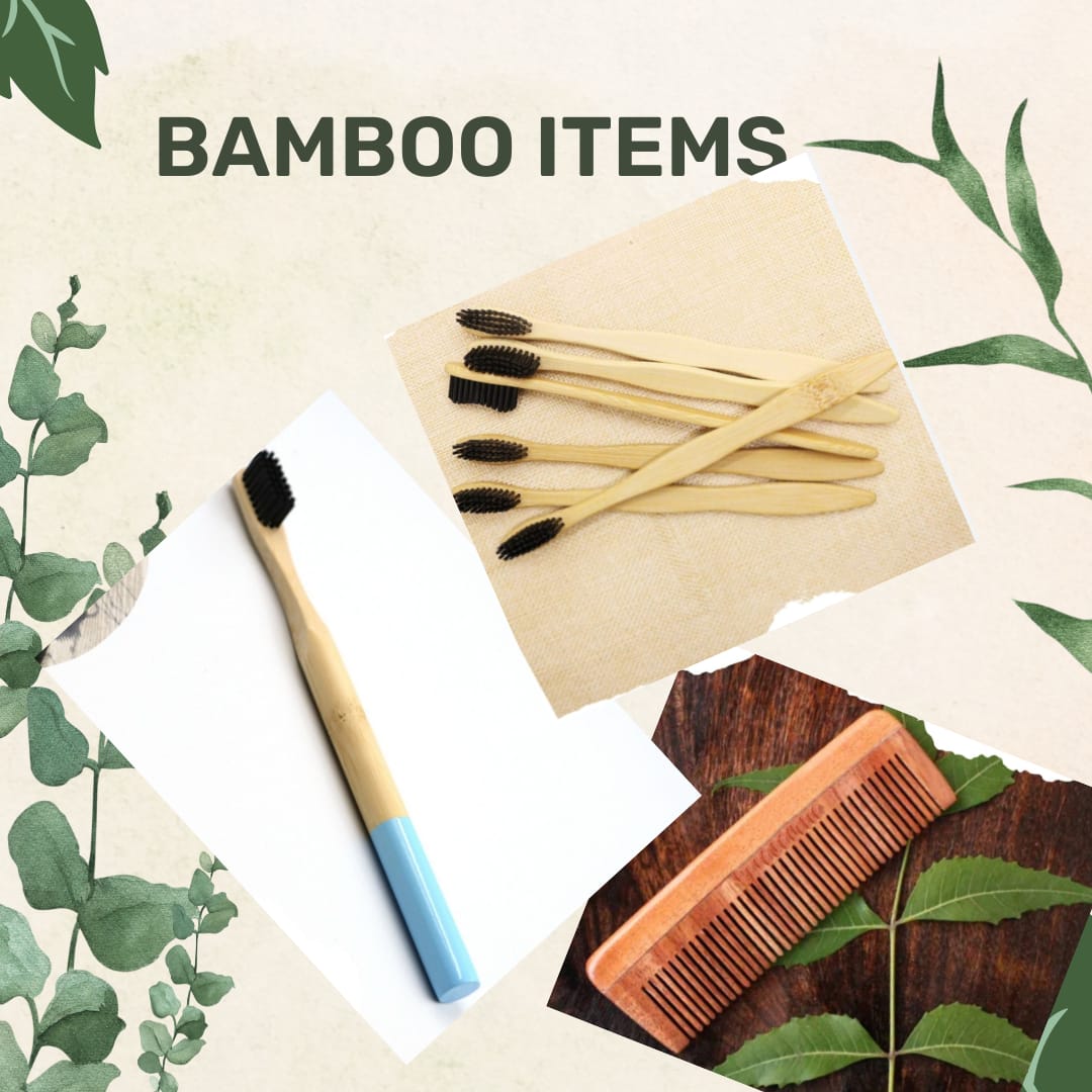 Farm2Mamma Bamboo Toothbrush with Charcoal Activated Soft Bristles & Neemwood Comb Kit For Better Oral & Hair Care- Eco Friendly