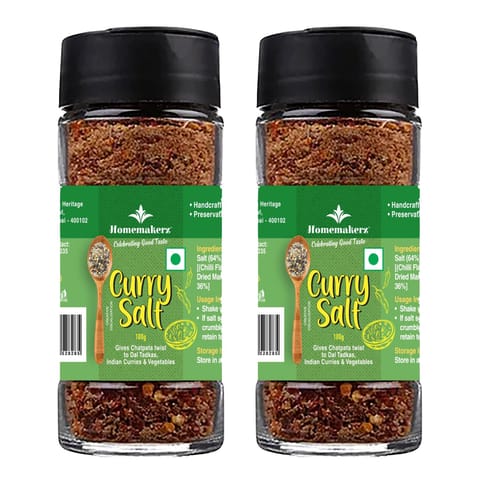 Homemakerz Curry Salt Pack of 2  Healthy Mineral Rich Sea Salt Daily Cooking 100 gms