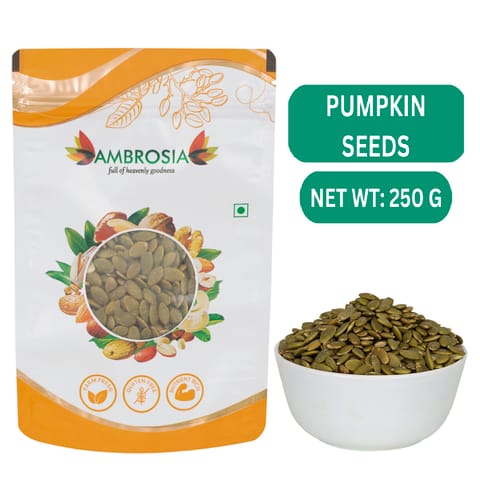 Ambrosia Roasted & Salted Pumpkin Seeds Pouch (250 gms)