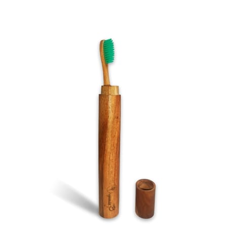 Organic B Pure Margosa Neem toothbrush with Travel Case | Green