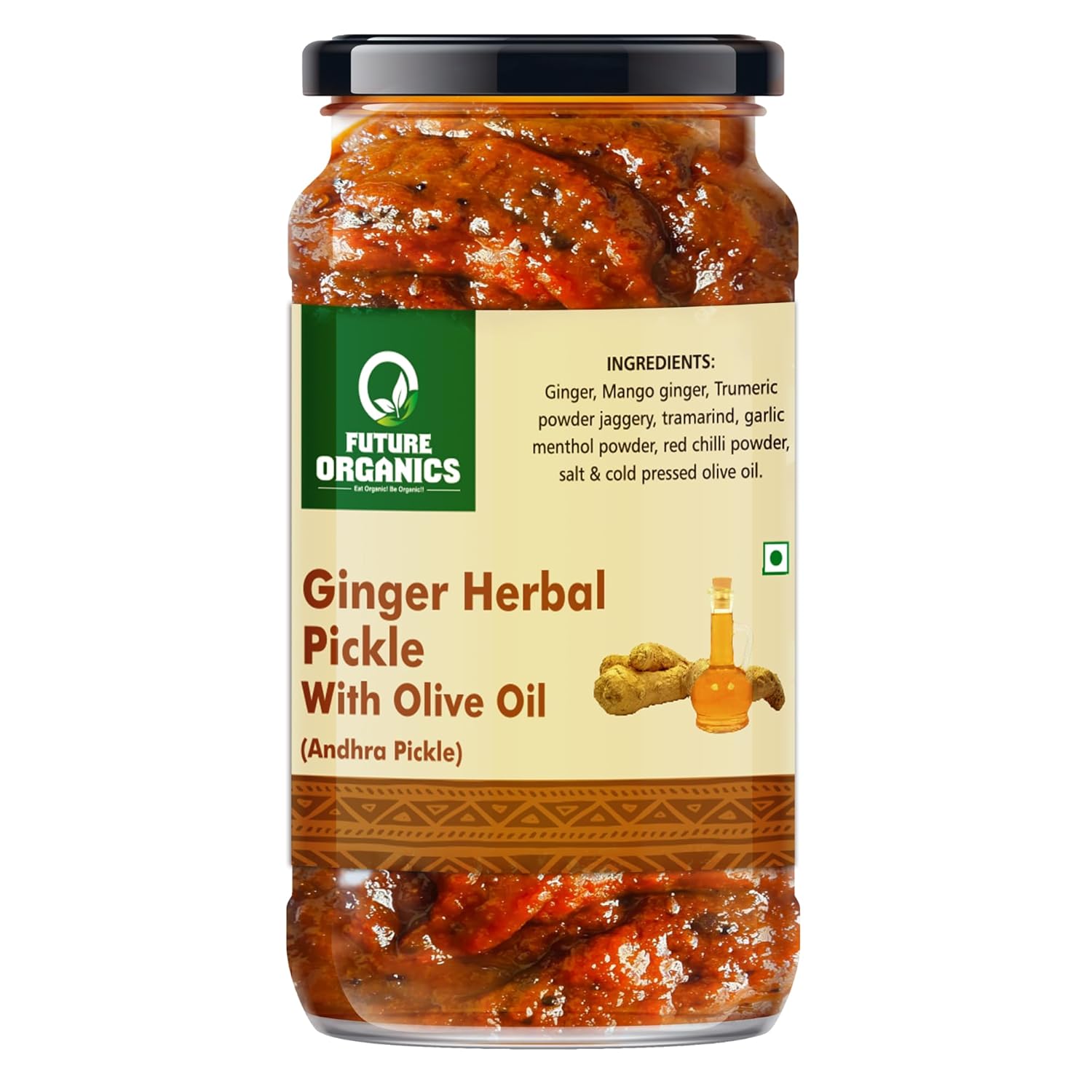 Future Organics Ginger Herbal with Olive Oil Pickle 220 gms