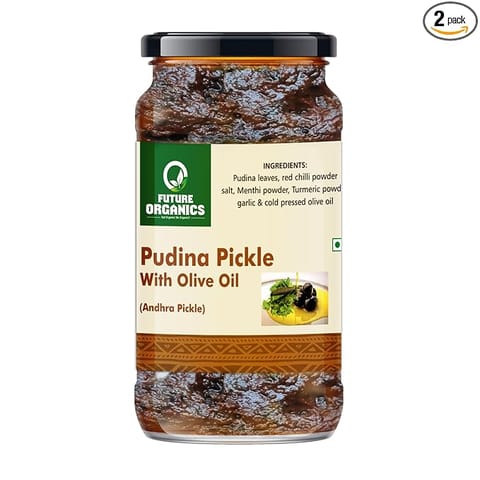 Future Organics Pudina Pickle with Olive Oil 220 gms