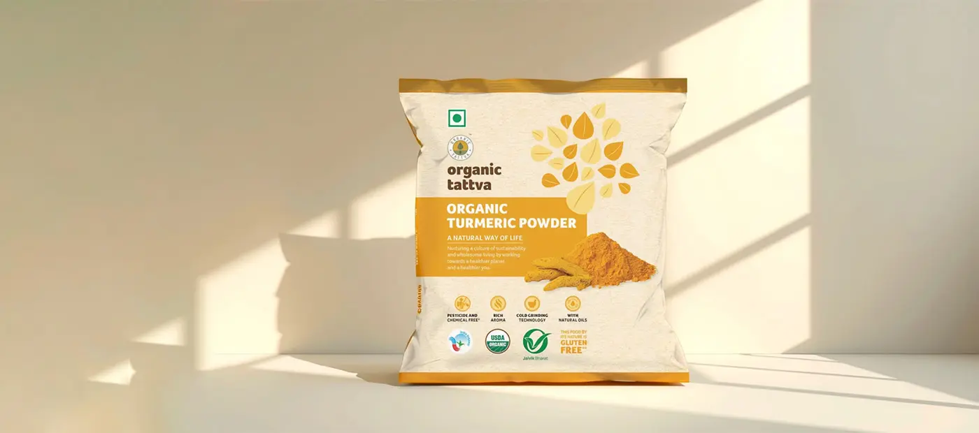 Organic Tattva Turmeric Powder front 1