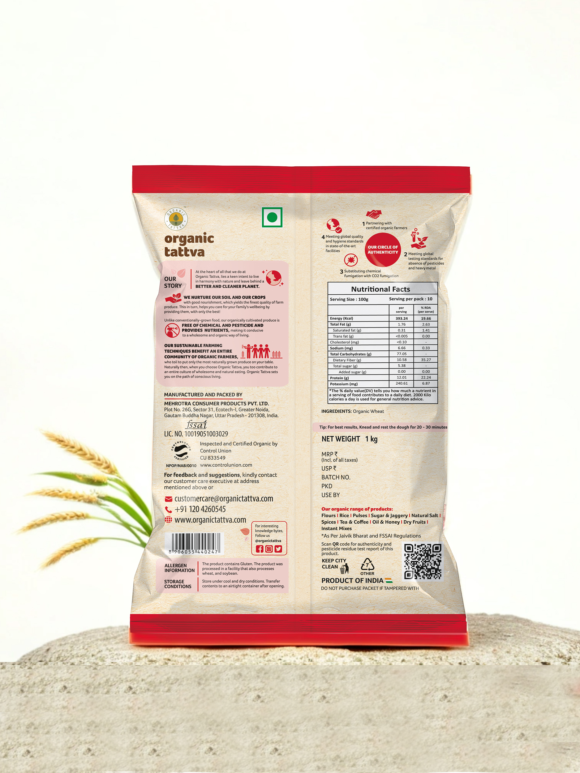 Organic Whole Wheat Flour (Chakki Atta) - back (2)