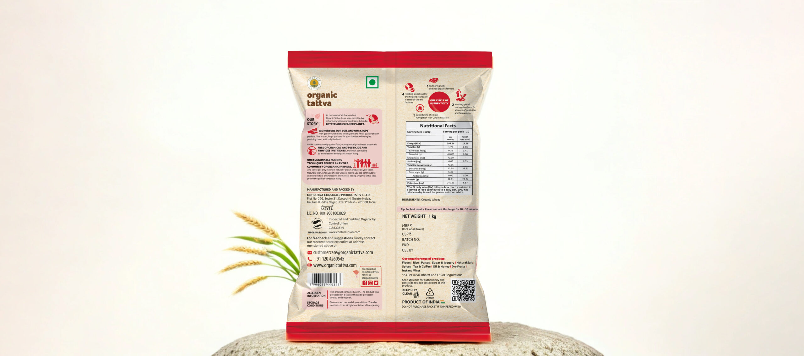 Organic Whole Wheat Flour (Chakki Atta) - back (3)