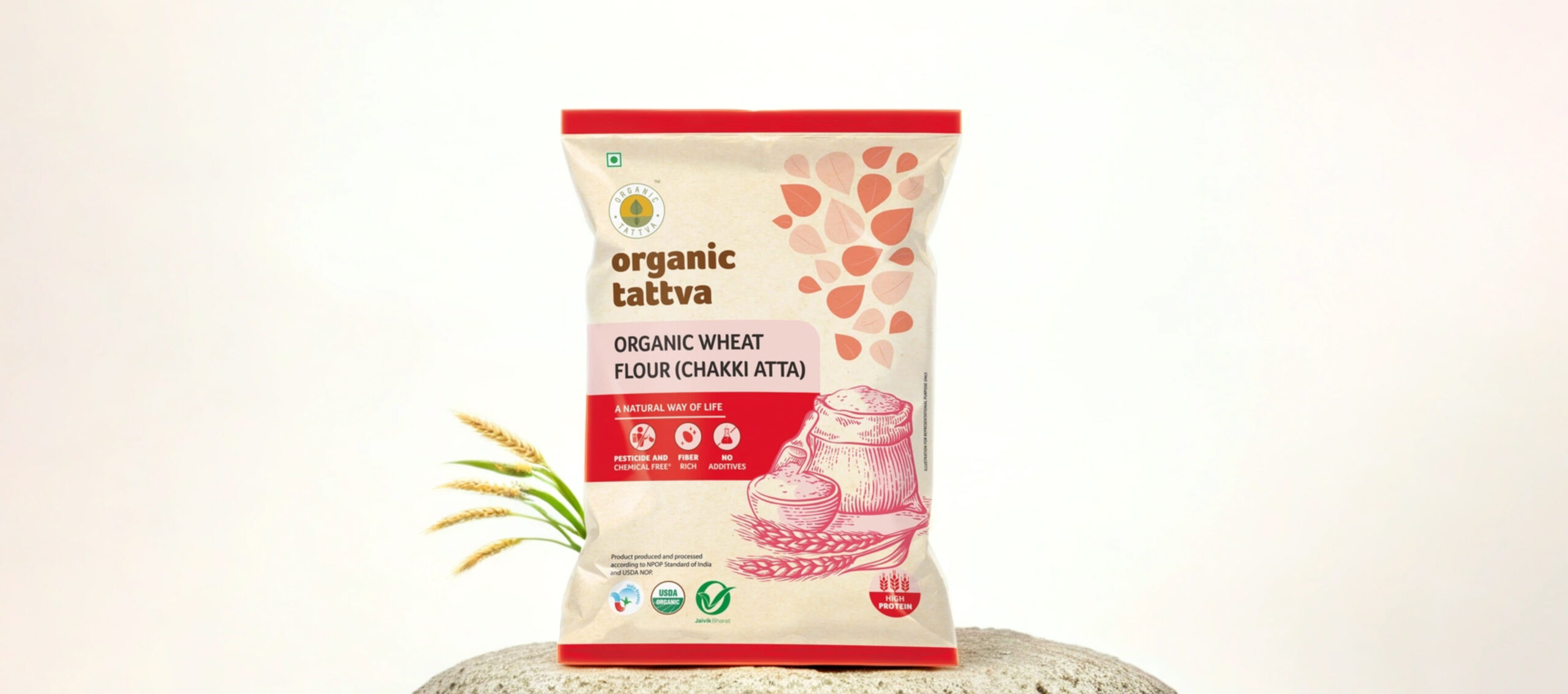 Organic Whole Wheat Flour (Chakki Atta) - front (3)