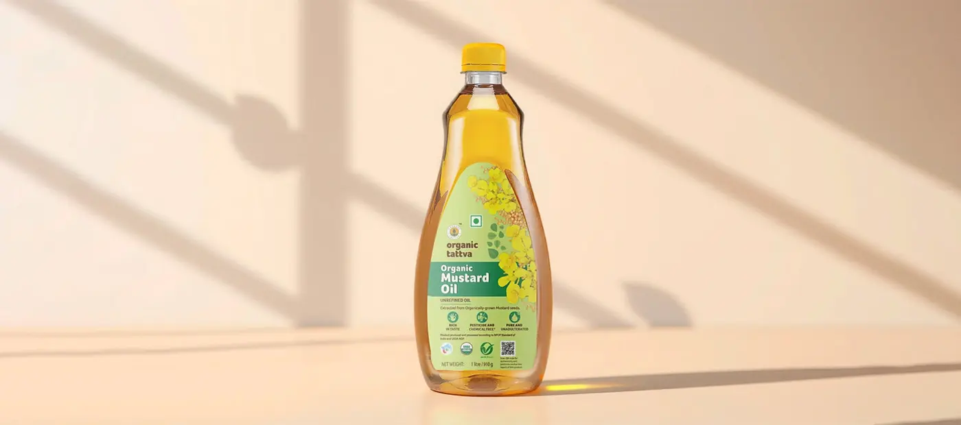 Organic Tattva Mustard Oil front