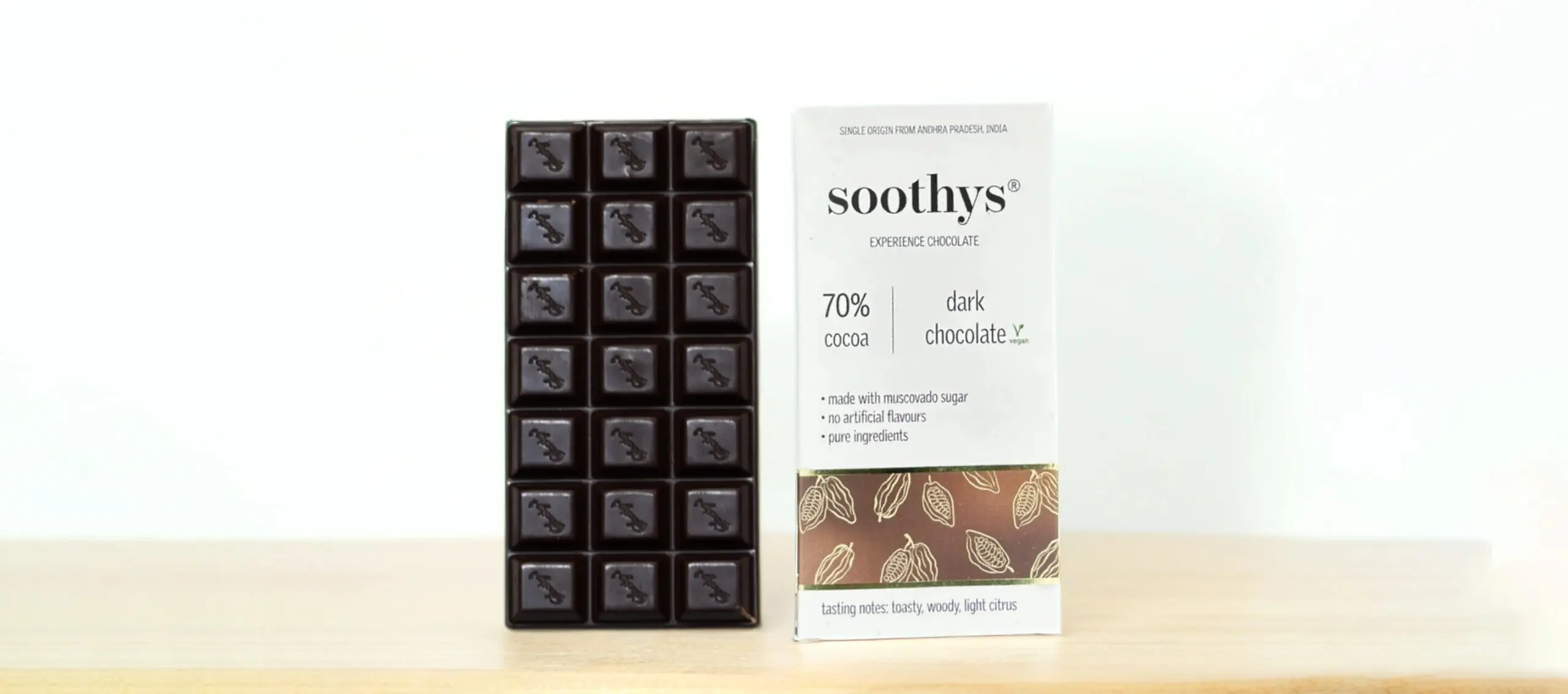 Sootys 70 Dark Vegan Chocolate front D scaled 1