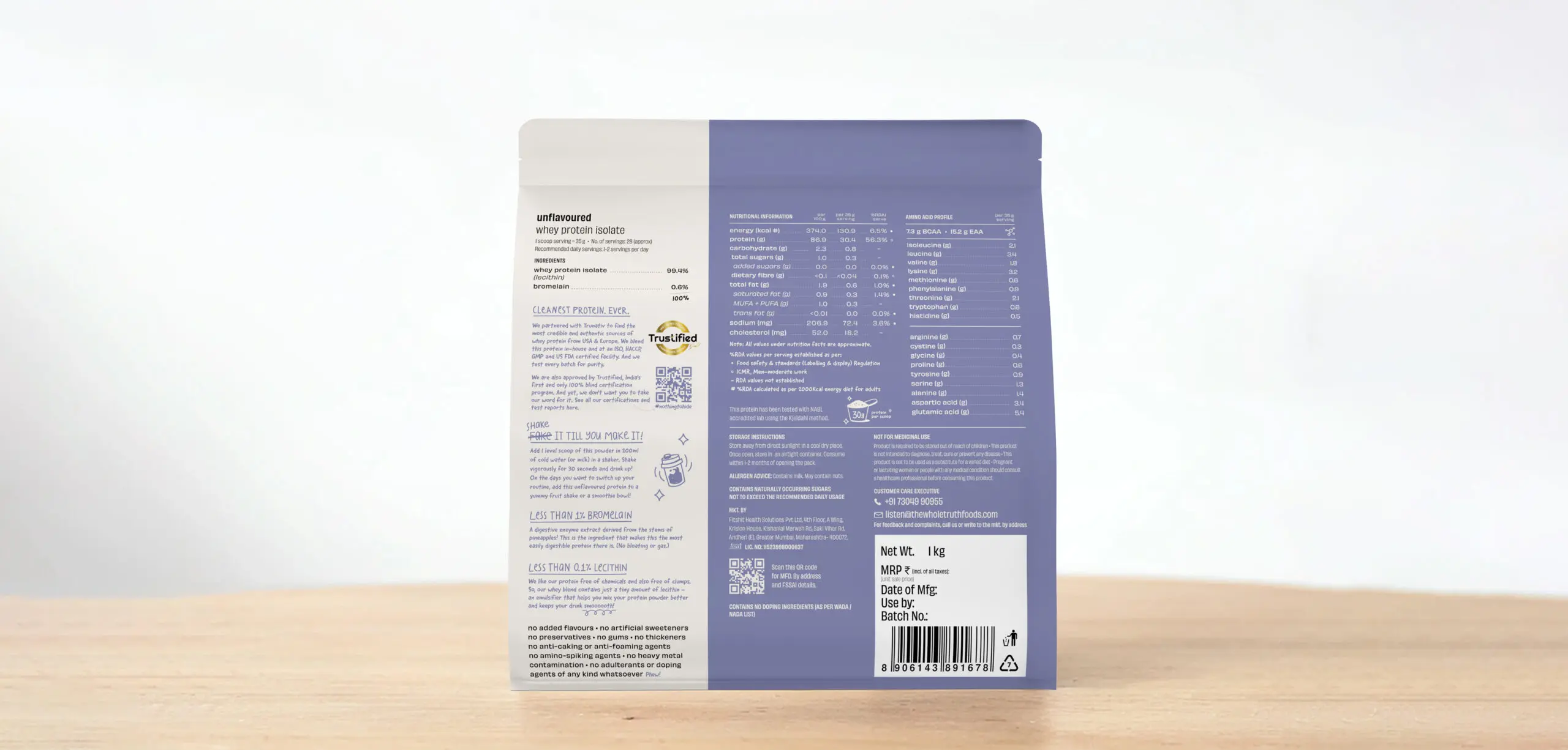 D_raw whey isolate protein back