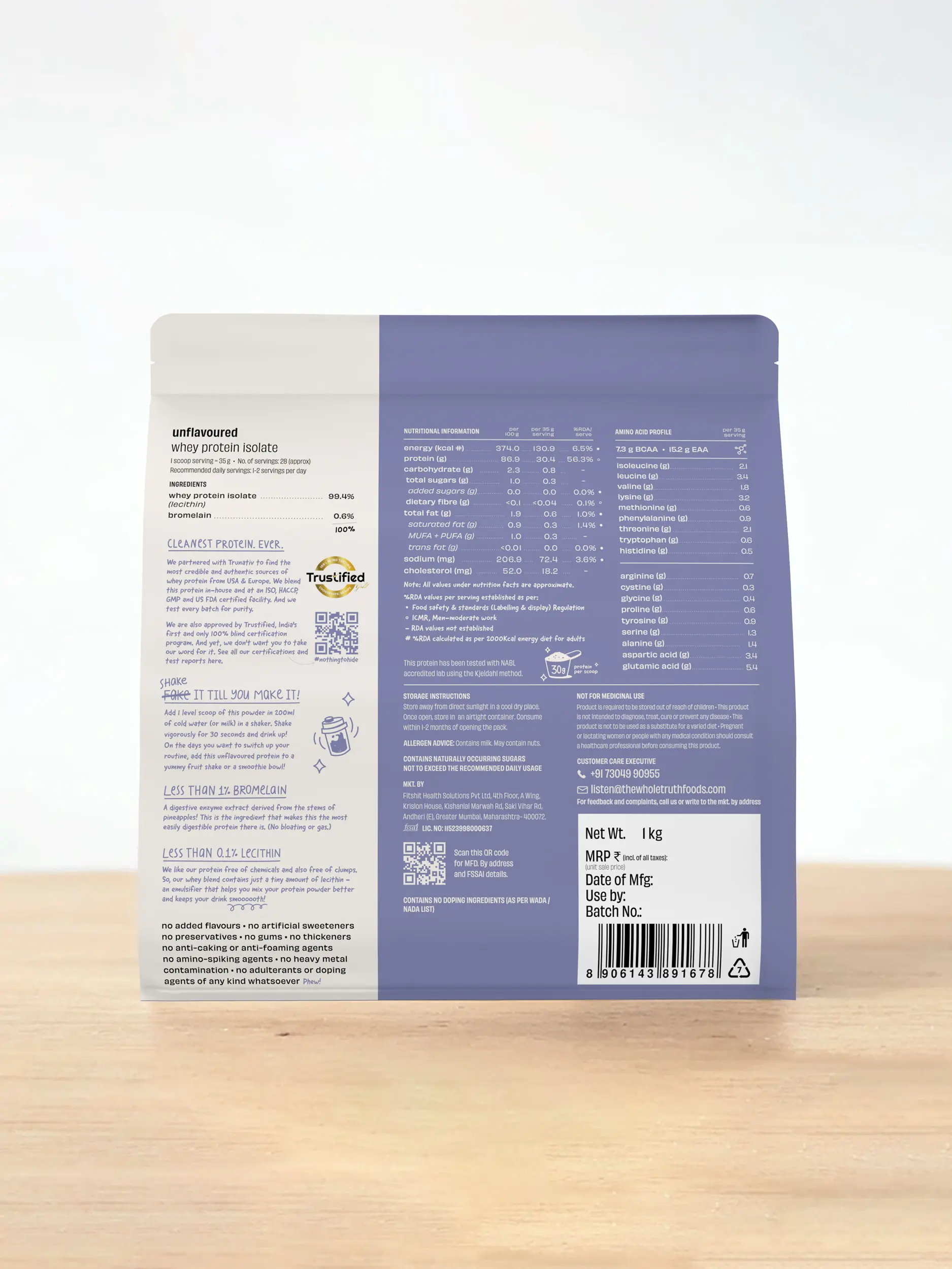M_raw whey isolate protein back